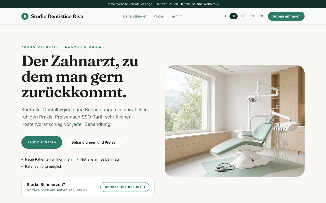 Zahnarzt · Studio Riva