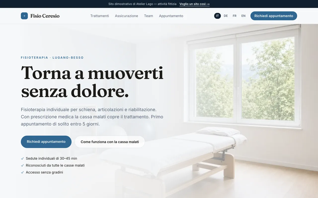 Fisioterapia · Fisio Ceresio
